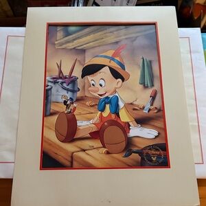 Disney Lithograph Pinocchio. 1993 Commemorative Collection Exclusive!!